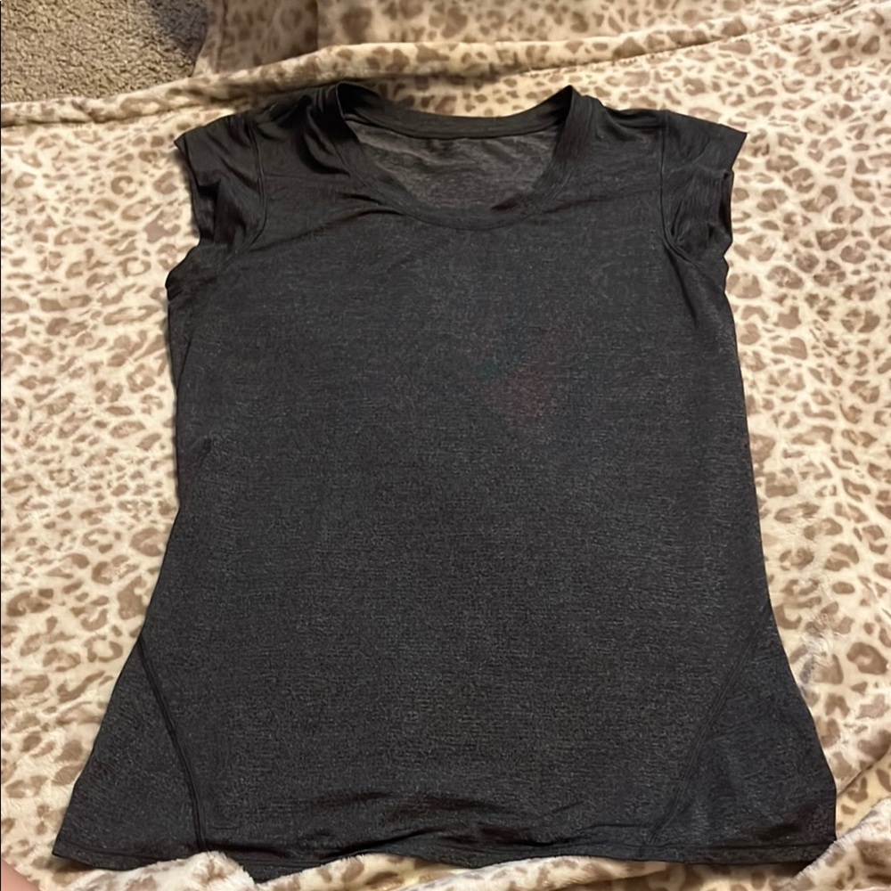 lululemon athletica Charcoal Short Sleeve Top